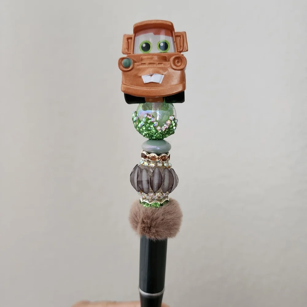 Disney Cars Mater Doorable Custom Beaded Pen Black Ink